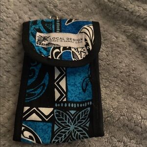 Blue and Black Phone Pouch